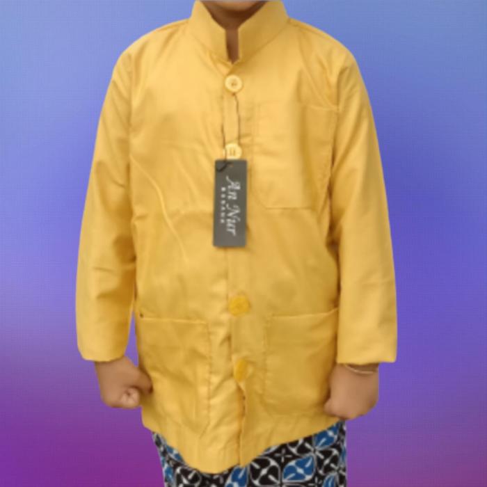 Gambar baju koko santri anak laki-laki lengan panjang haibah model ammu - kunyit, 6 dari toko kang santri undefined Tokopedia