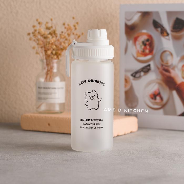 Gambar Botol kaca susu 500 ml super cute - keep drinking dari ame d kitchen undefined Tokopedia