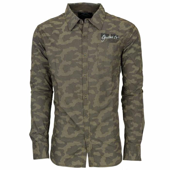 Men's Guitar Co. Camo Poplin Shirt 