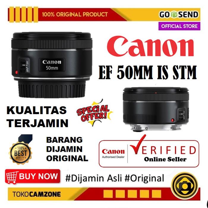 Promo Lensa Fix Canon EF 50mm STM Garansi Resmi Cicil