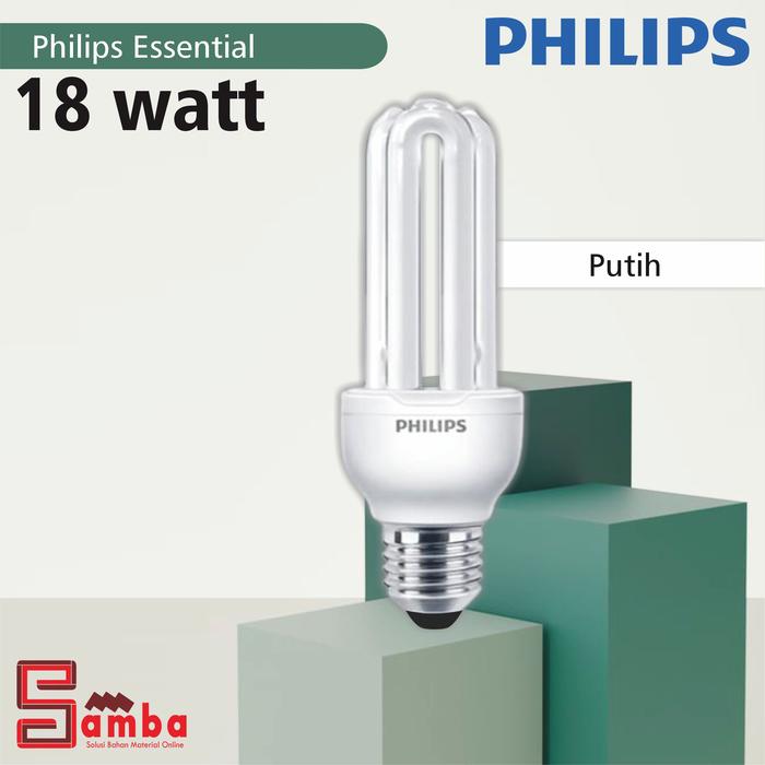 Gambar PHILIPS ESSENTIAL PUTIH (WHITE) / LAMPU PHILIPS ESSENTIAL - 18 Watt dari SAMBA undefined Tokopedia