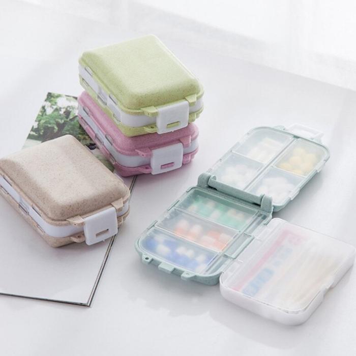Gambar KOTAK OBAT LIPAT 8 SEKAT /TEMPAT PENYIMPANAN PIL TABLET STORAGE BOX dari PointOne undefined Tokopedia
