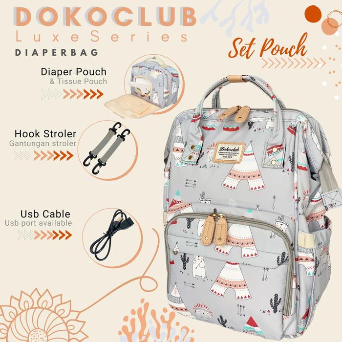 Gambar Diaper anello / anello diaper bag / diaper Anello emboss/ Diaper motif - GRAY CAMP dari Midasbylianaly undefined Tokopedia