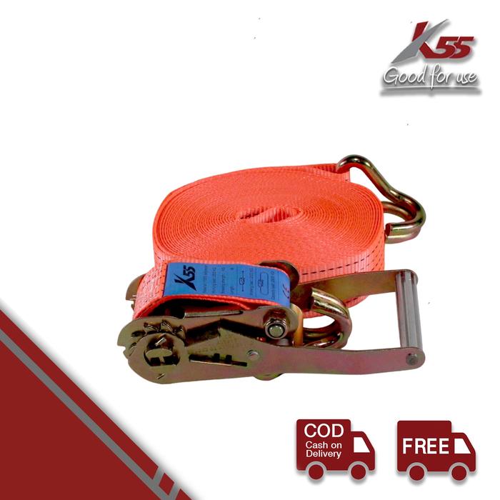 Gambar K55 Ratchet Tie Down Racet Pengikat Barang Tali Ikat Sabuk Truk - 2Tx2"x12M dari MST TOOLS undefined Tokopedia