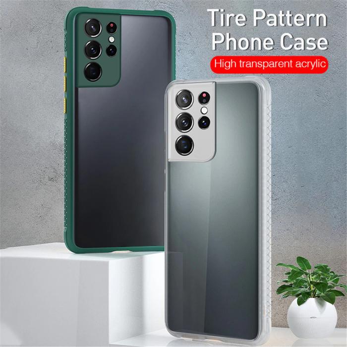 SAMSUNG GALAXY S21 ULTRA 5G HARD CASE UME ORIGINAL MIQILIN COVER CLEAR  S21 ULTRA, BLACK