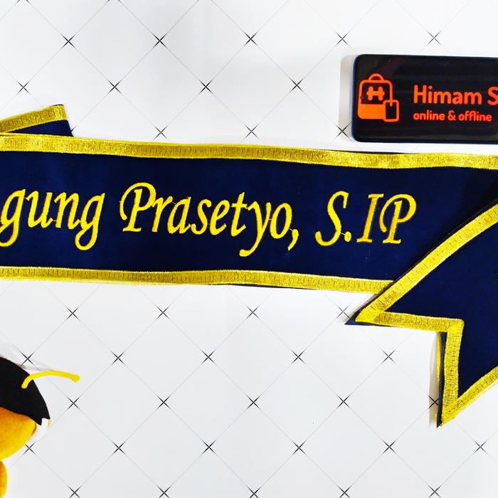 Gambar Selempang Wisuda Bordir Bludru Langsung Kirim - Navi Emas dari Himam Shop_NEW undefined Tokopedia