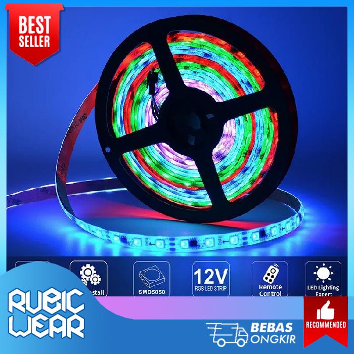 Gambar Led Strip Flexible Light Waterproof 5050 RGB 5M with 44 Key dari rubicwear undefined Tokopedia