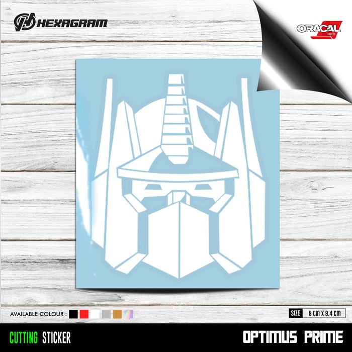 Gambar Cutting Sticker Optimus Prime Transformers - Putih dari Hexagram Stiker undefined Tokopedia