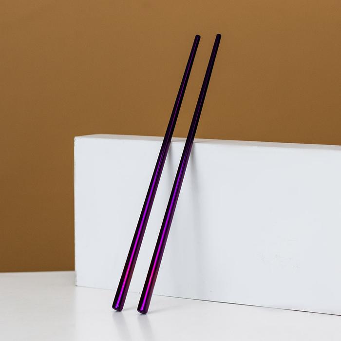 Gambar Sumpit Makan Stainless Chopstick Hotel Cafe Standard Silver Black Biru - Ungu dari Conalli undefined Tokopedia