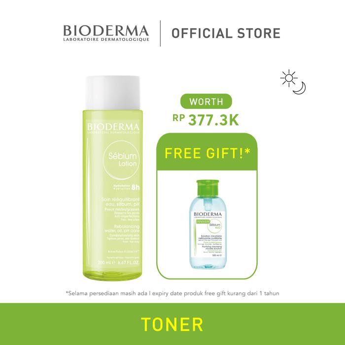 Gambar Bioderma Sebium Lotion 200ml FREE Sebium H2O 500ml Pump dari Bioderma Indonesia undefined Tokopedia