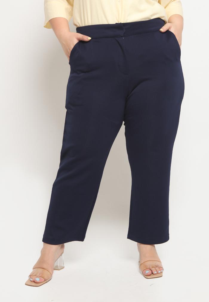 Jual Xtramiles Plus Size Pants Anais Midgnight Blue 36 Kota