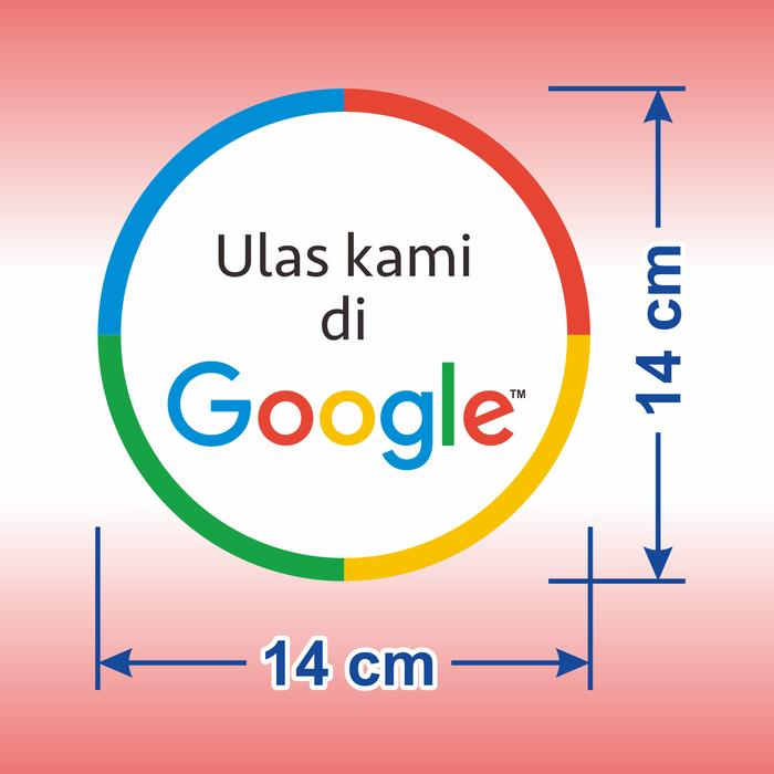 Gambar Sticker Bundar Ulas Kami di Review us on Google stiker diameter 14 cm - Ulas kami di dari Derrick Charlton Shop undefined Tokopedia