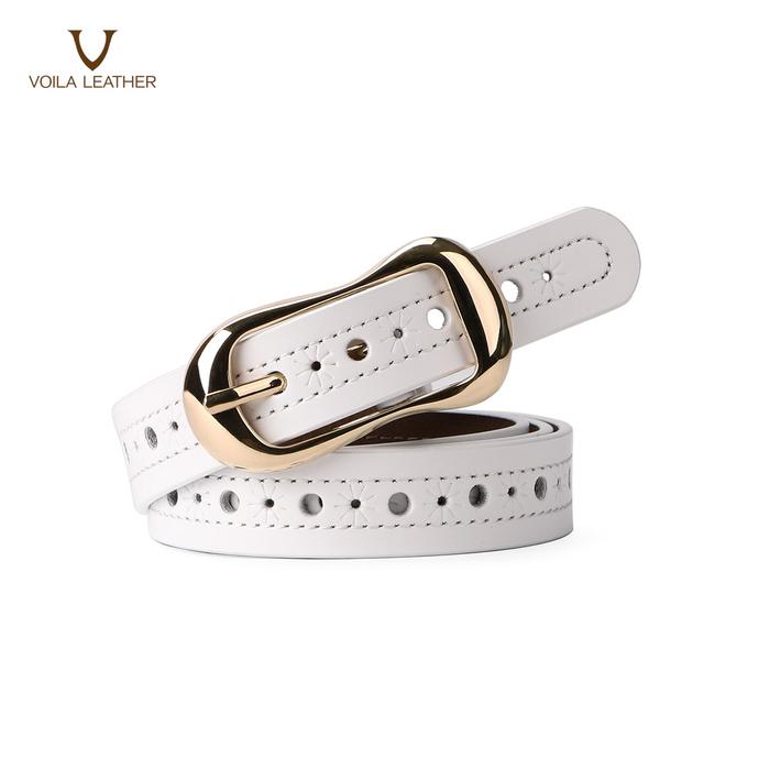 Gambar Ikat Pinggang Wanita Voila Diana - Putih dari Voila Leather undefined Tokopedia