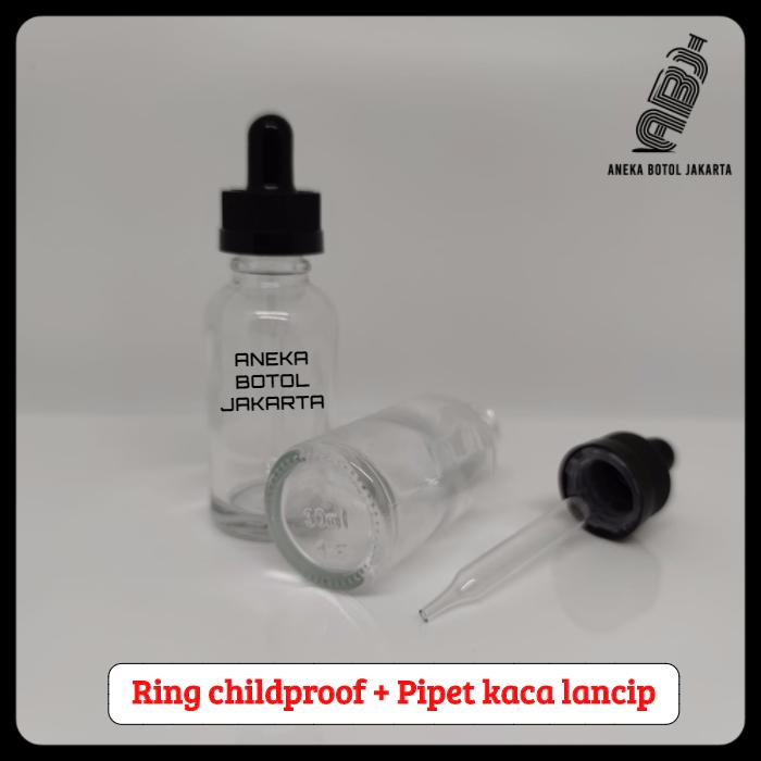 Gambar Botol kaca serum clear bening 30ml pipet childproof dari aneka.botol.jakarta undefined 3 Tokopedia