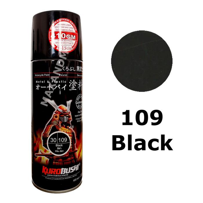 Gambar Pilox Samurai Paint Kurobushi 400ml Warna Glossy, Metallic, Doff. dll - HItam (109) dari Baru Indah undefined Tokopedia