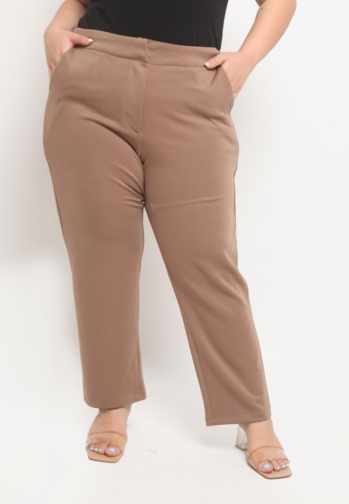 Jual Xtramiles Plus Size Pants Anais Rose Wood 36 Kota - Main Image