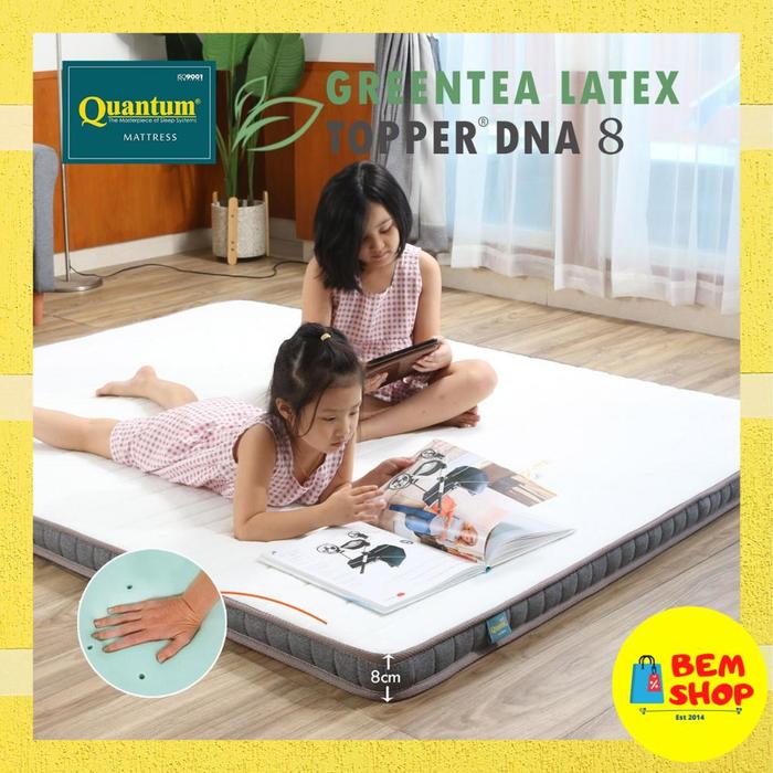 Gambar Quantum Mattress Topper Greentea Latex 180x200 Pelapis Kasur Springbed dari BEMSHOP TOKOPEDIA undefined Tokopedia
