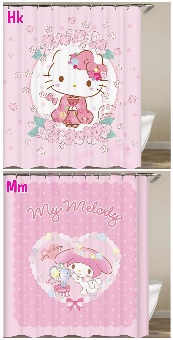 Gambar ( ^ ω ^ )✧-EI Shower curtain hk dan melody uk 180x180 dari Eicloth undefined Tokopedia