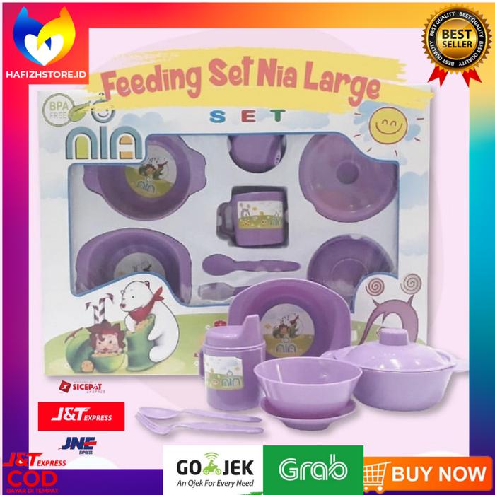 Gambar FEEDING SET BAYI TEMPAT MAKAN BAYI MURAH PERLENGKAPAN MAKAN BAYI - Ungu dari hafizhbabystore undefined Tokopedia