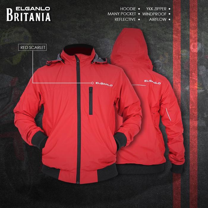 Gambar Jaket Bomber Pria Korean Style Jaket Motor Harian Windproof - ELGANLO - RED, S dari ELGANLO undefined Tokopedia