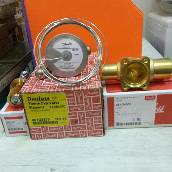Gambar EXPANSI VALVE DANFOSS TEX 55 067G3205 + ORIFICE 067G2710 + BODY VALVE dari ULTRA COMPRESSOR AC 98 undefined Tokopedia