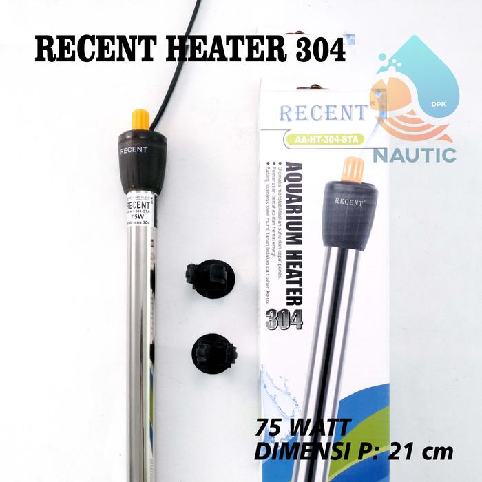 Gambar HEATER AQUARIUM RECENT STAINLESS 25 , 50 , 75 WATT PENGHANGAT AIR - 75 WATT dari Nautic TGR undefined Tokopedia