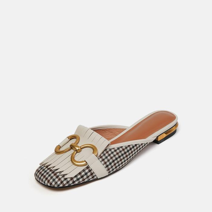Gambar SANDAL SELOP FLAT SHOES WANITA 2CM EMPUK ANTI SLIP ANTI LICIN IMPORT - Beige, 36 dari Tasmurah Ok New Generation undefined Tokopedia