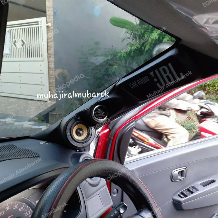 Gambar Pilar 3 way agya ayla kosongan atau fullset speaker tweeter dan midrange - Hitam, Tanpa spiker dari Juragan pilar real undefined Tokopedia