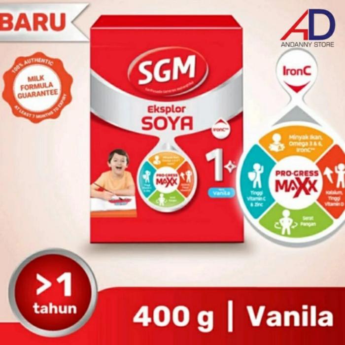 Gambar SGM EKSPLOR 1+ SOYA 400GR (1-5 TAHUN) / SUSU FORMULA BAYI - MADU dari ANDANNY STORE undefined Tokopedia