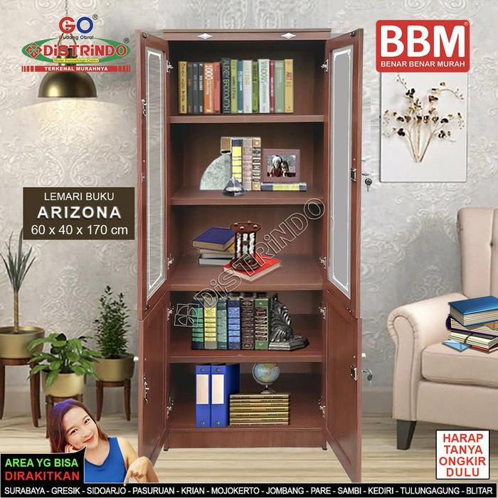 Gambar Bufet lemari hias untuk rak buku dari Distrindo Mebel Jombang undefined Tokopedia