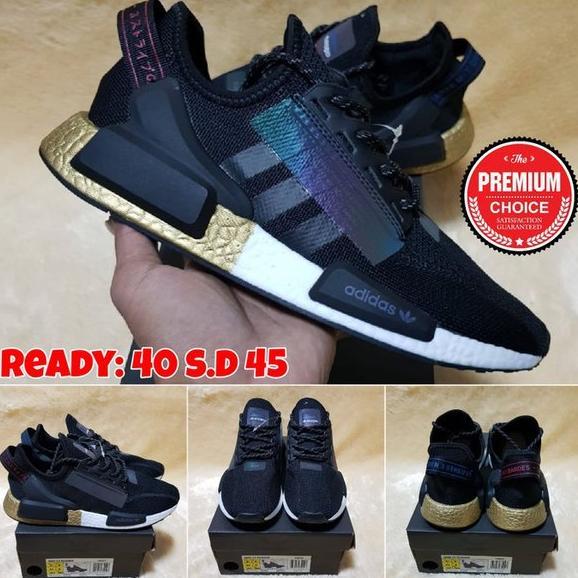 Jual SEPATU ADIDAS NMD R1 V2 BLACK METALIC GOLD PREMIUM ORI IMPORT - Main Image