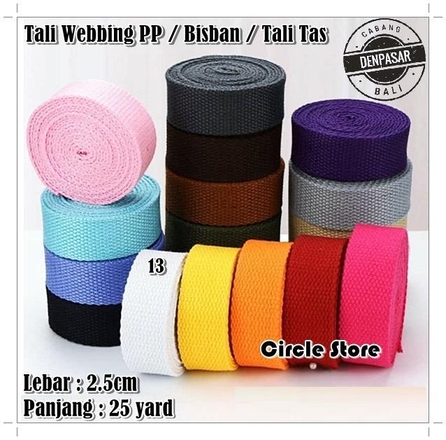 Gambar Tali Webbing Nilon / Tali Tas Handbag / Tali Strap Sling Lebar 2.5cm dari Circle Store Denpasar undefined Tokopedia
