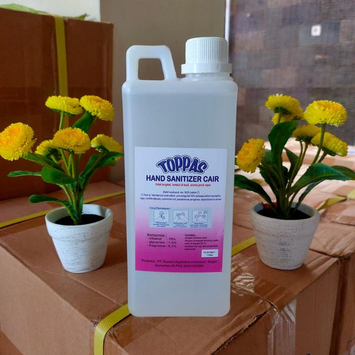 Gambar Hand sanitizer Toppas jerigen 1L - Cair dari Ulitiga undefined Tokopedia