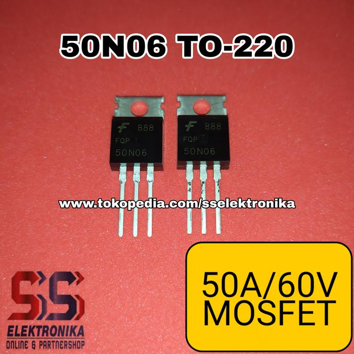 5 PCS FQP50N06 TO-220 50N06 50A 60V 0,022Ohm N-Channel Power
