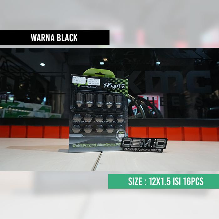 Gambar Nut Velg Baut Forged TPI XR Nutz 12x1.5 35mm Cold Forged Aluminum 7075 - Black 16pcs dari DBM.ID undefined Tokopedia