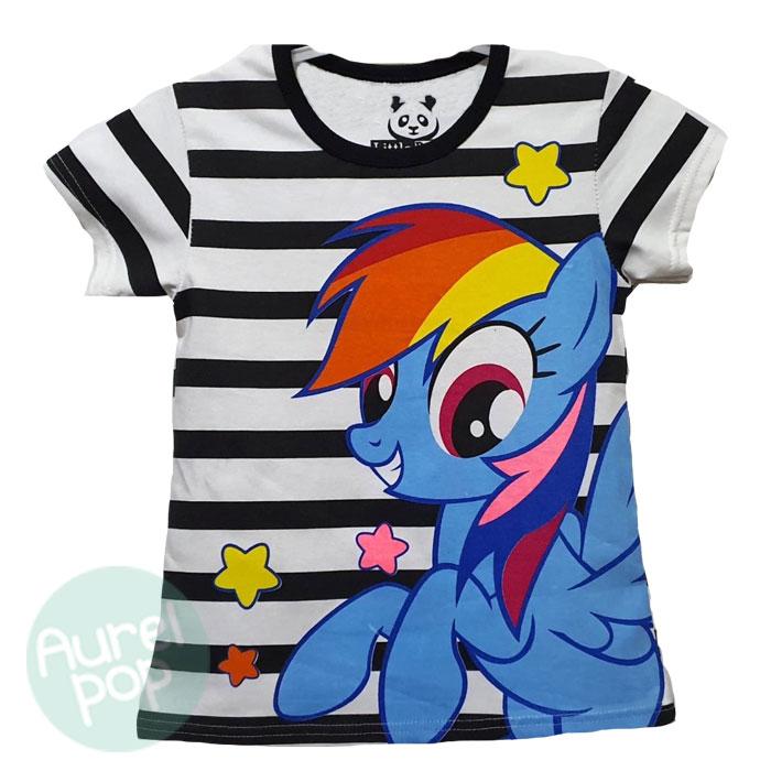 Gambar KAOS ANAK PEREMPUAN | My little pony rainbow dash stripes - 9-10 tahun dari aurelpop undefined Tokopedia