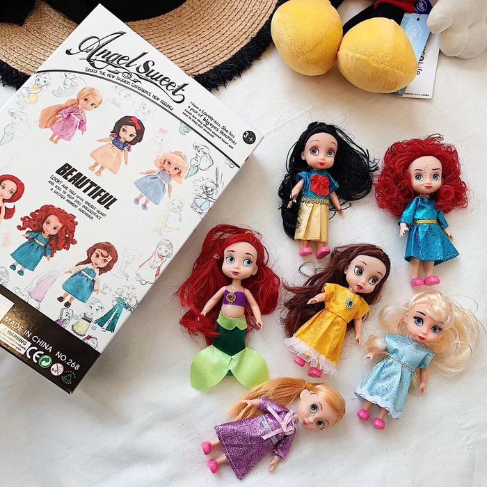 Gambar Boneka Frozen & Princess set isi 6 - Princess Small dari BabyNyun undefined Tokopedia