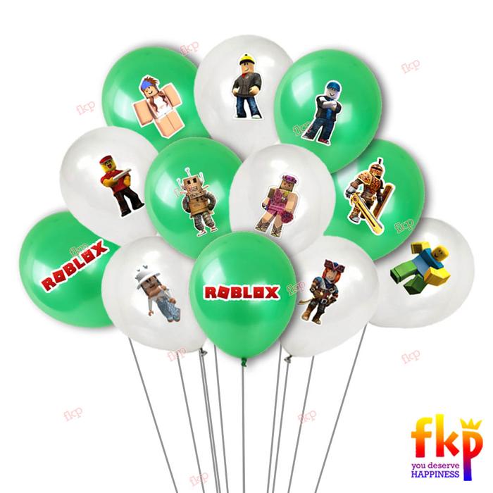 Gambar Balon Latex Robloks / Balon Karet plus Stiker Roblox - Hijau dari FKP Store undefined Tokopedia