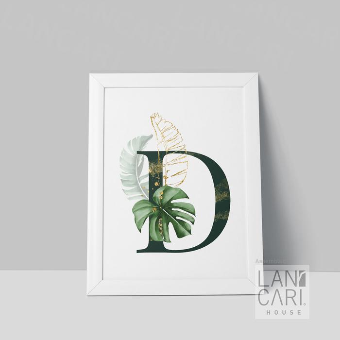 Gambar Inisial Frame D Dekorasi Nama Wedding Name Sign Monstera Bingkai Kamar - Putih dari LANCARI Kota Administrasi Jakarta Pusat Tokopedia