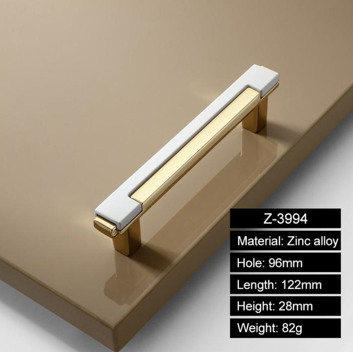Gambar Gagang Pintu Lemari Laci Fashion Handle Zinc Alloy Simple - Gold-White, Knob dari HDCO Official Store undefined Tokopedia