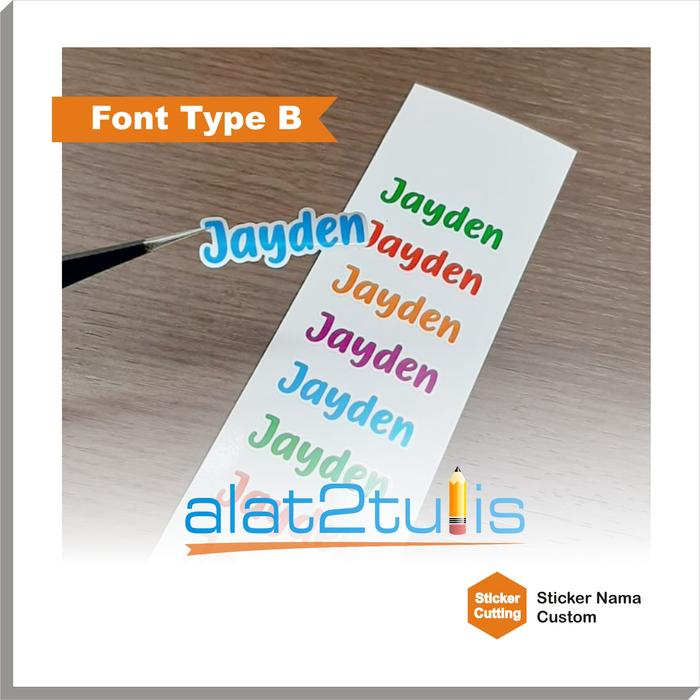 Gambar Label Nama Bentuk custom sticker stiker - Chromo dari GF DIGITAL PRINT undefined Tokopedia