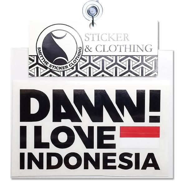 Gambar Stiker DAMN I Love Indonesia New Logo unofficial Cutting Sticker Mobil - Hitam dari Smitthe undefined Tokopedia