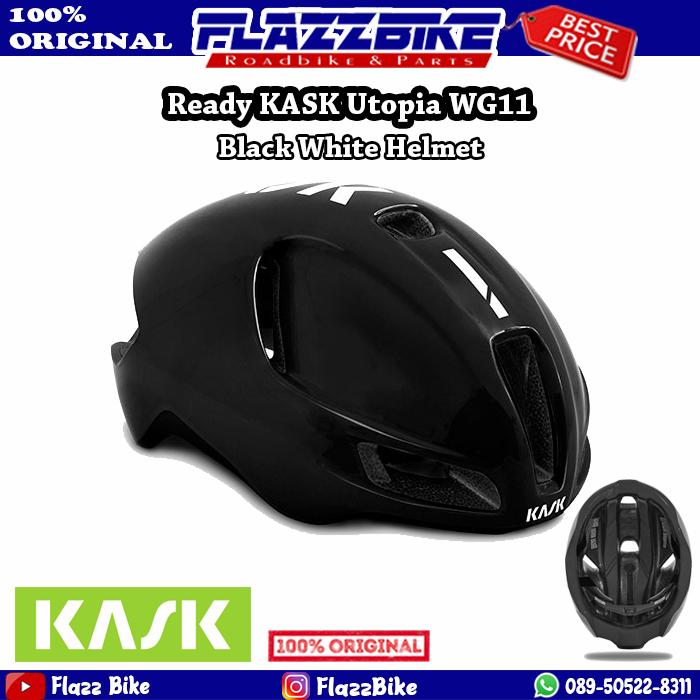 Jual KASK Utopia WG11 Black White Helmet Helm Sepeda Size S M L