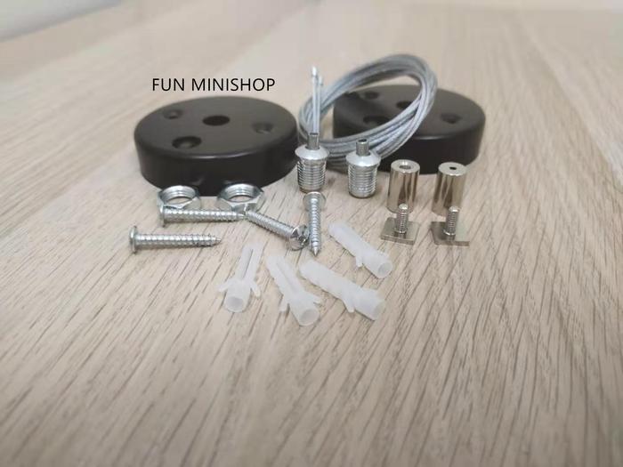 Gambar Kawat Seling Lampu Gantung Sling galvanis Tali Baja - Hitam dari FUN MINISHOP undefined Tokopedia