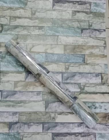 Jual New Wallpaper Sticker Dinding Motif Bata Abu Abu Biru Jakarta Utara Wirabuana Tokopedia