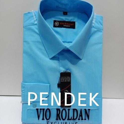 Gambar Kemeja Polos Kemeja Formal Kemeja Katun Kemeja Pria BIRU AQUA - Biru Aqua PDK, M dari VIO ROLDAN STORE undefined Tokopedia