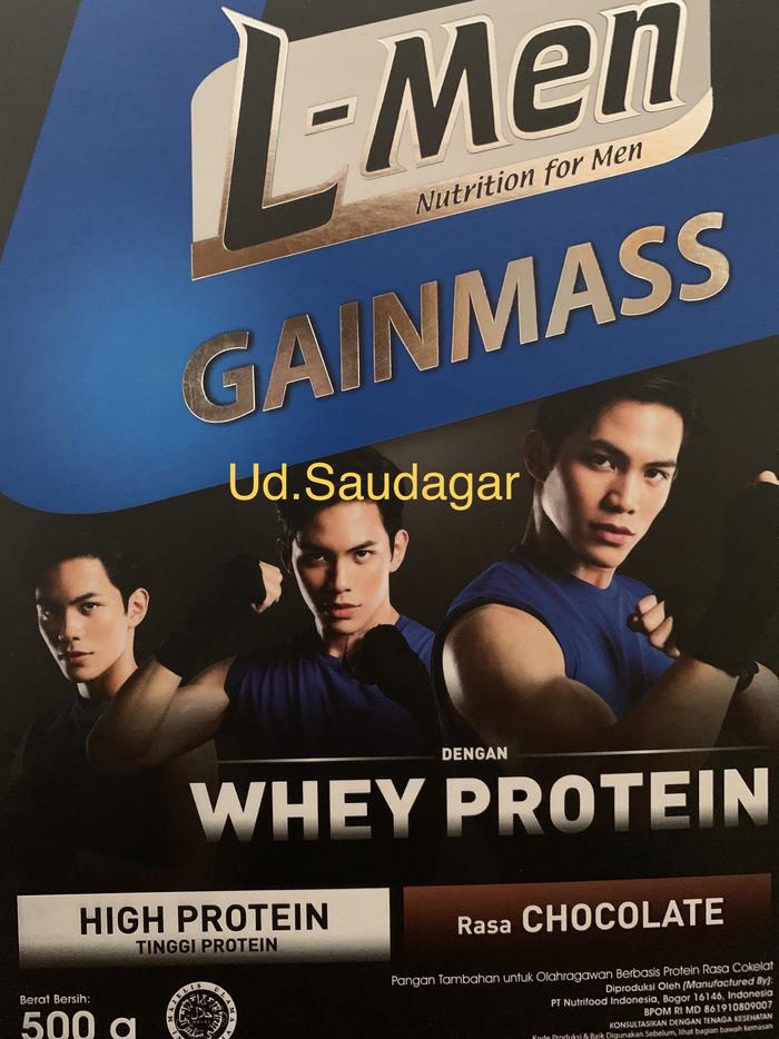 Gambar L-Men Gain Mass chocolate 500gr Susu Khusus Penambah Massa Otot dari Ud Saudagar undefined Tokopedia