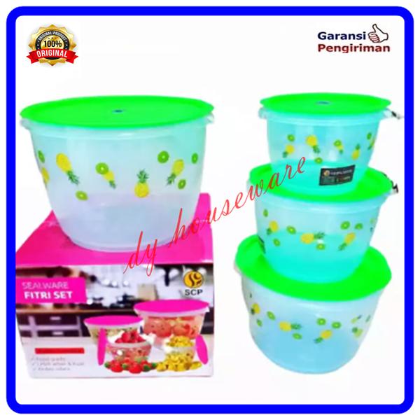 Gambar Fitri Sealware Toples Plastik 1 Set Isi 4 PCS - Hijau dari DY Houseware undefined Tokopedia