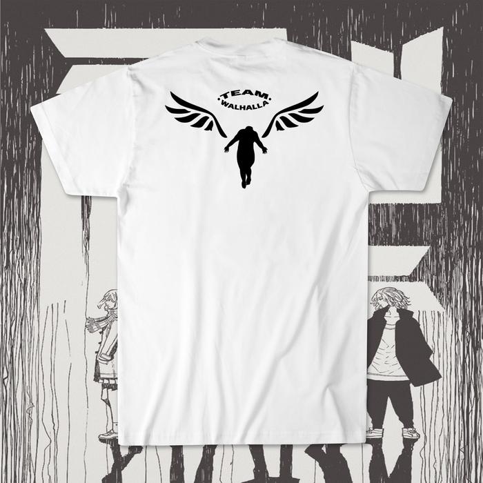 Gambar Baju Kaos Tokyo Revengers Team Valhalla Oversize Unisex - M, Putih dari Hoofo undefined Tokopedia