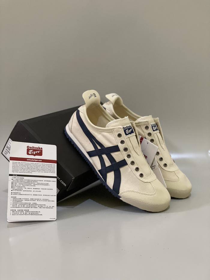 onitsuka cream navy